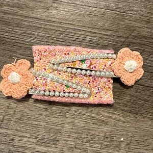 Charming Pink Floral Kids Headband